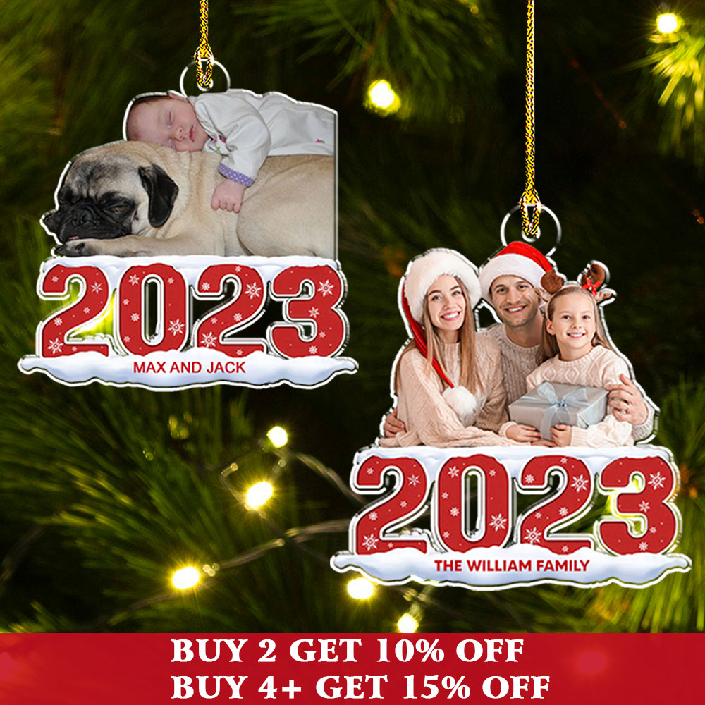 2023 Custom Photo Hobby - Personalized Custom Acrylic Christmas Ornament for Family, Friends & Co-workers