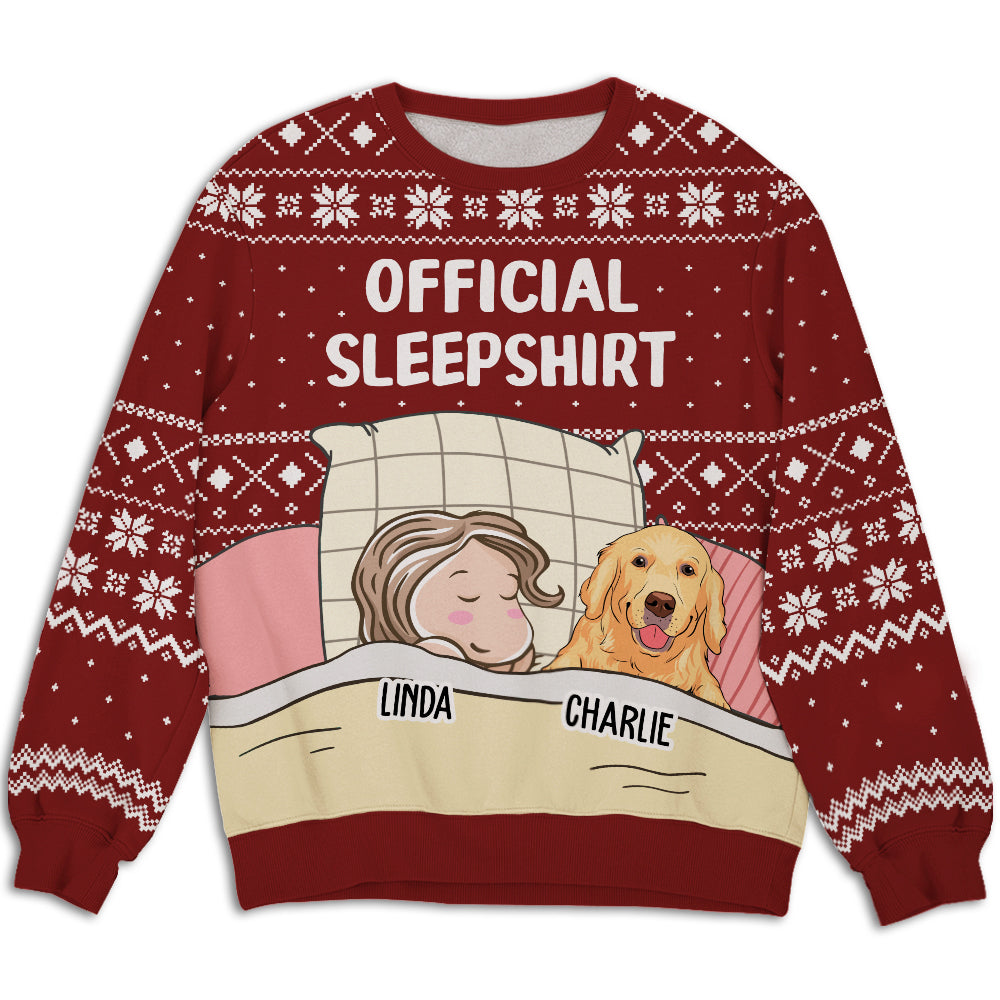 Customizable All-Over-Print Personalized Dog Sleepshirt Pattern Sweatshirt for Unisex