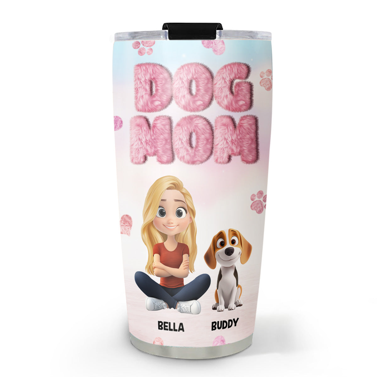 Fluffy Dog Mom - Exquisite Personalized Custom Tumbler for All Occasions