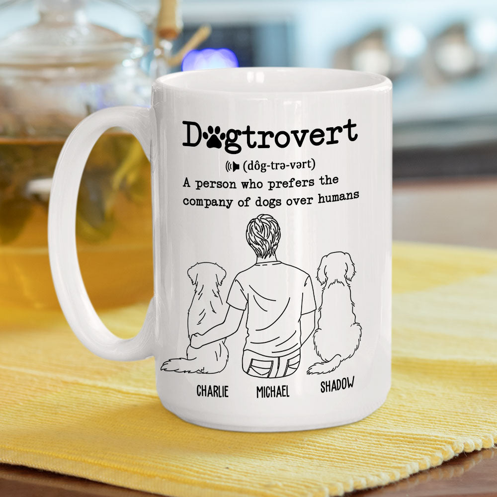 Dogtrovert Definition - Exquisite Personalized Custom Coffee Mug for All Beverages