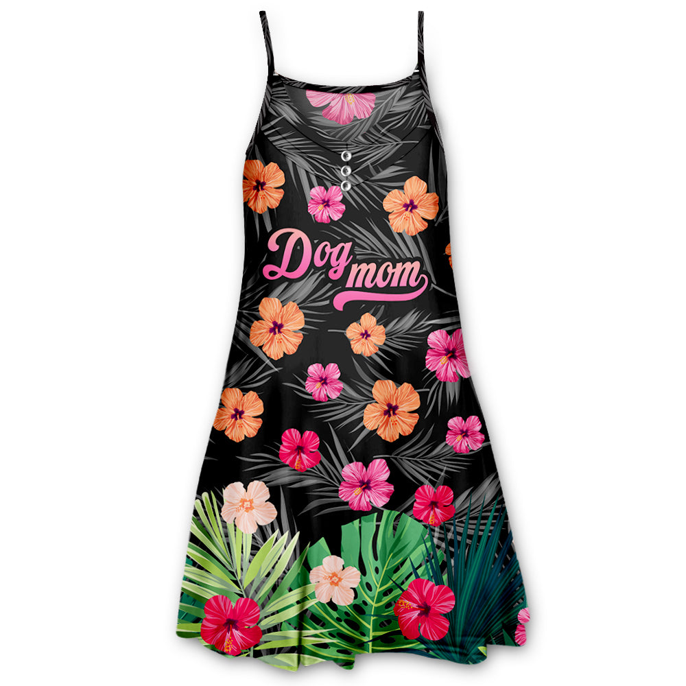 Stylish Dog Mom Three - Strap Knee - Length Dress for Pet Lovers