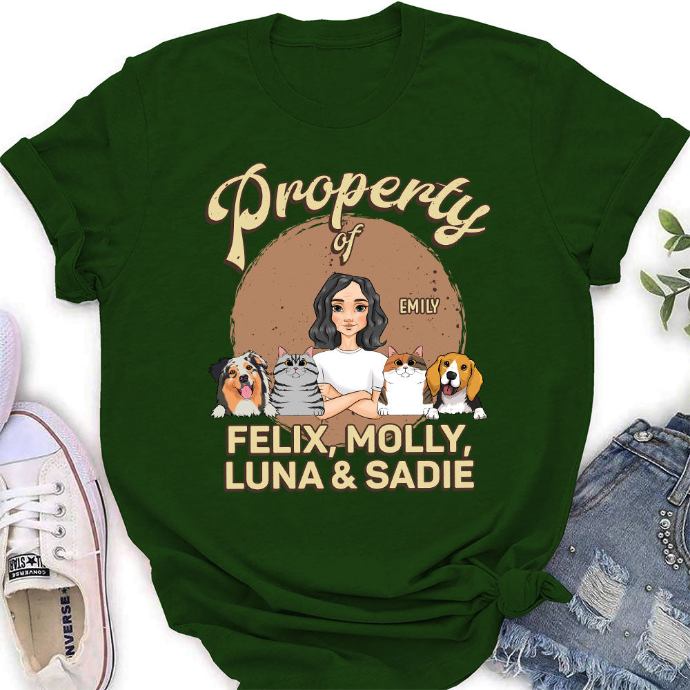 Property - Exquisite Personalized Custom Women's T-shirt for Pet Lovers