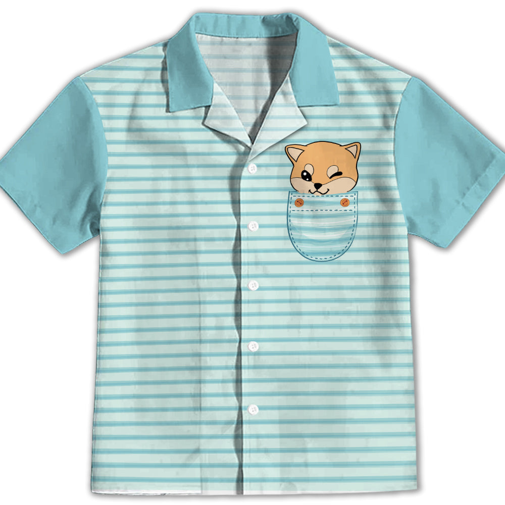 Adorable Shiba Inu Print - Kids' Button-up Casual Shirt for Special Occasions
