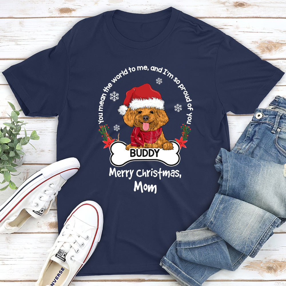 Proud Of You - Personalized Custom Unisex Cotton Blend T-shirt for Pet Lovers