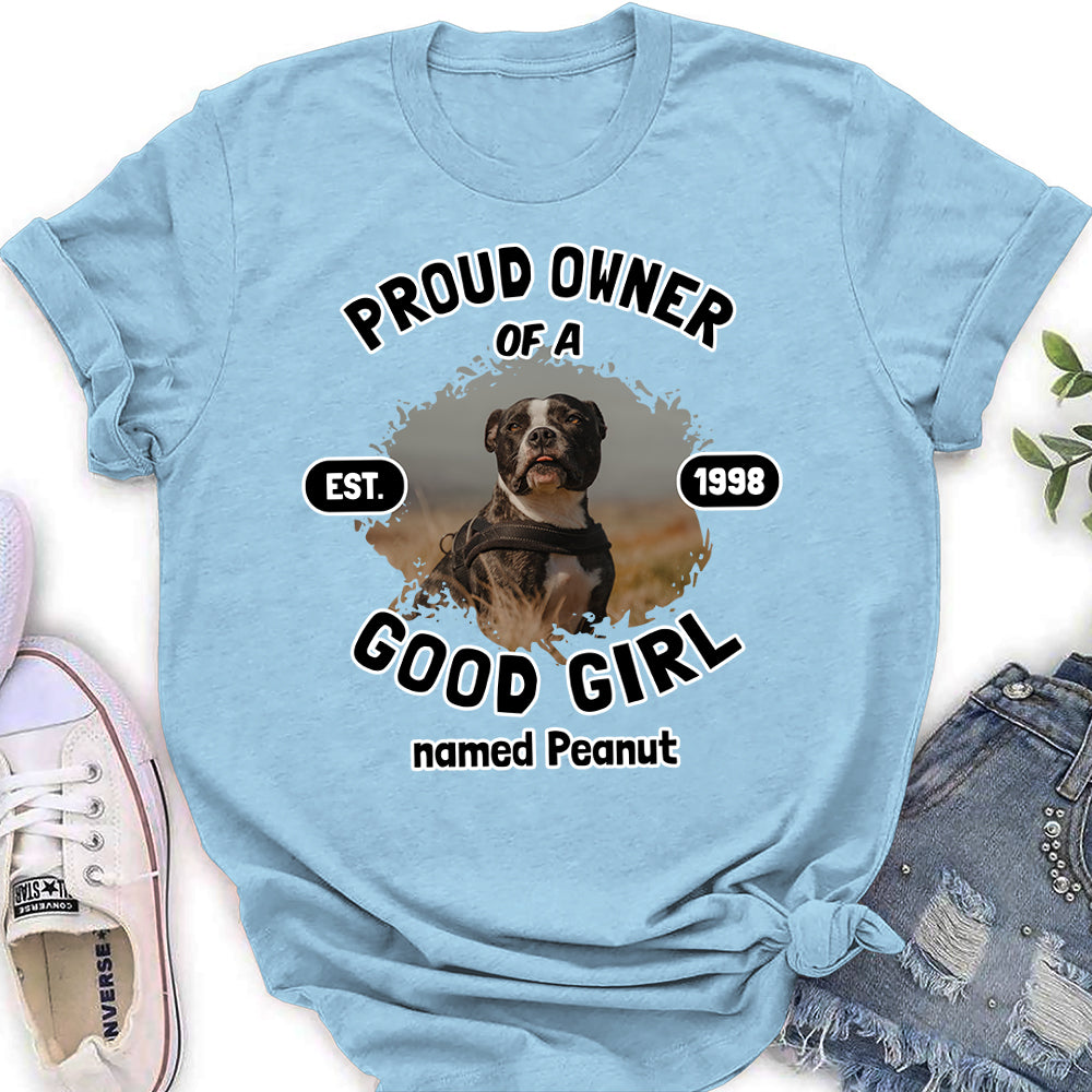 Personalized Custom Women's 'Proud Owner' Photo T-shirt - Ideal Gift for Pet Lovers
