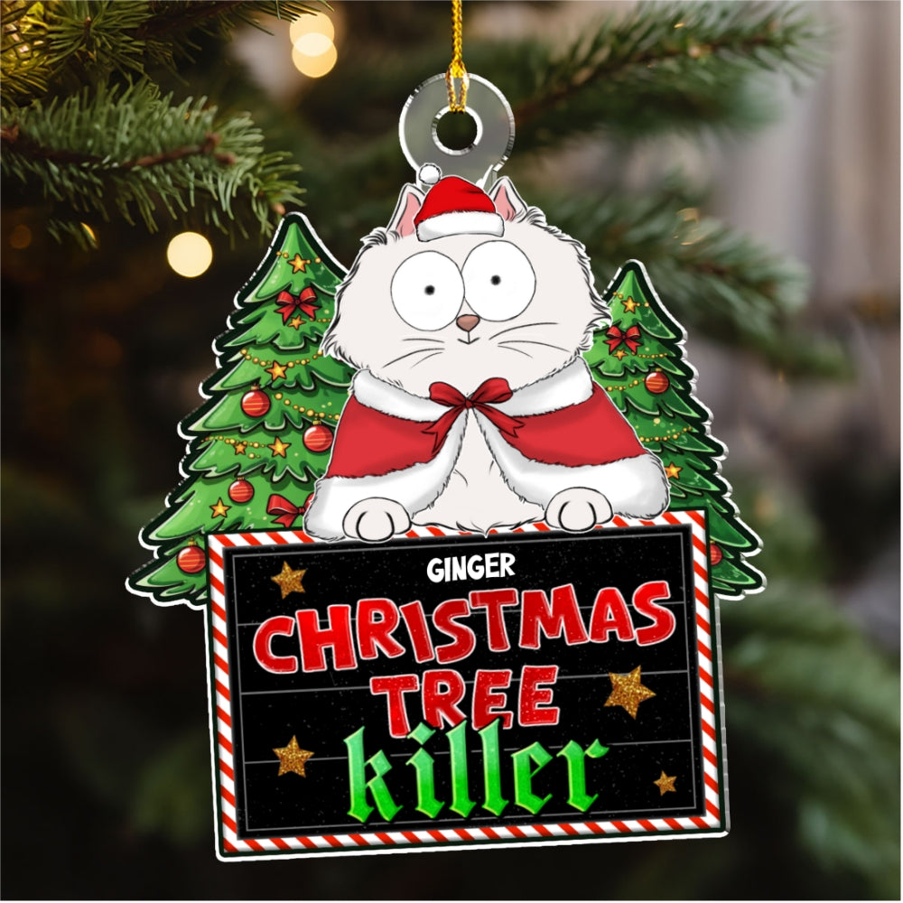 Unique Personalized Custom Acrylic Christmas Tree Killer Ornament