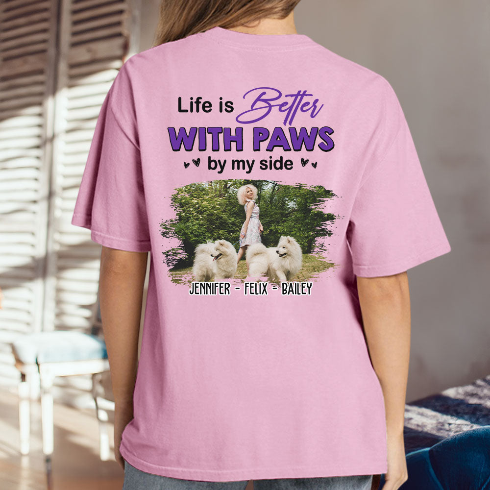 Paws By My Side Personalized Custom Unisex 5.3 oz T-shirt with Copyrighted Artwork