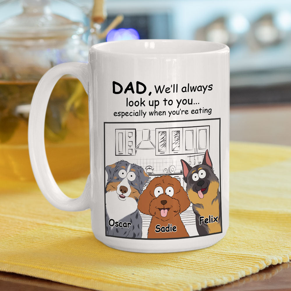 Always Look Up - Personalized Custom 11oz Coffee Mug for Pet Lovers