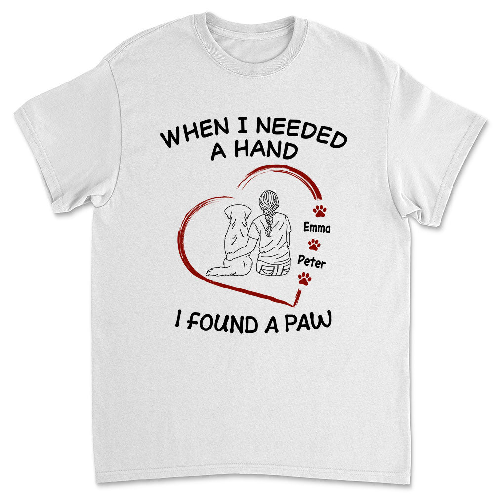 I Found A Paw - Customizable Unisex Personalized T-shirt for Pet Lovers