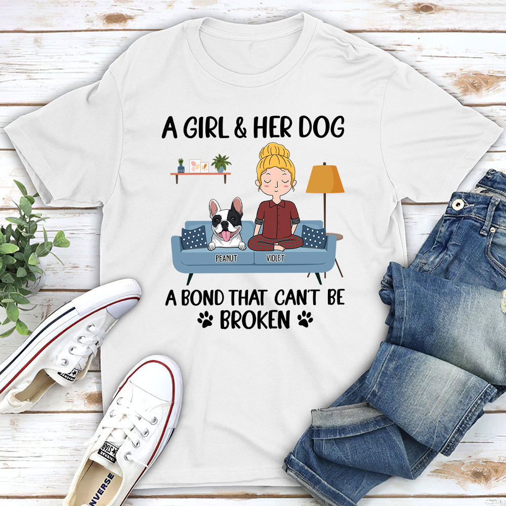Personalized Custom Unisex 'A Girl And Her Dog' T-Shirt - Ideal Gift for Pet Lovers