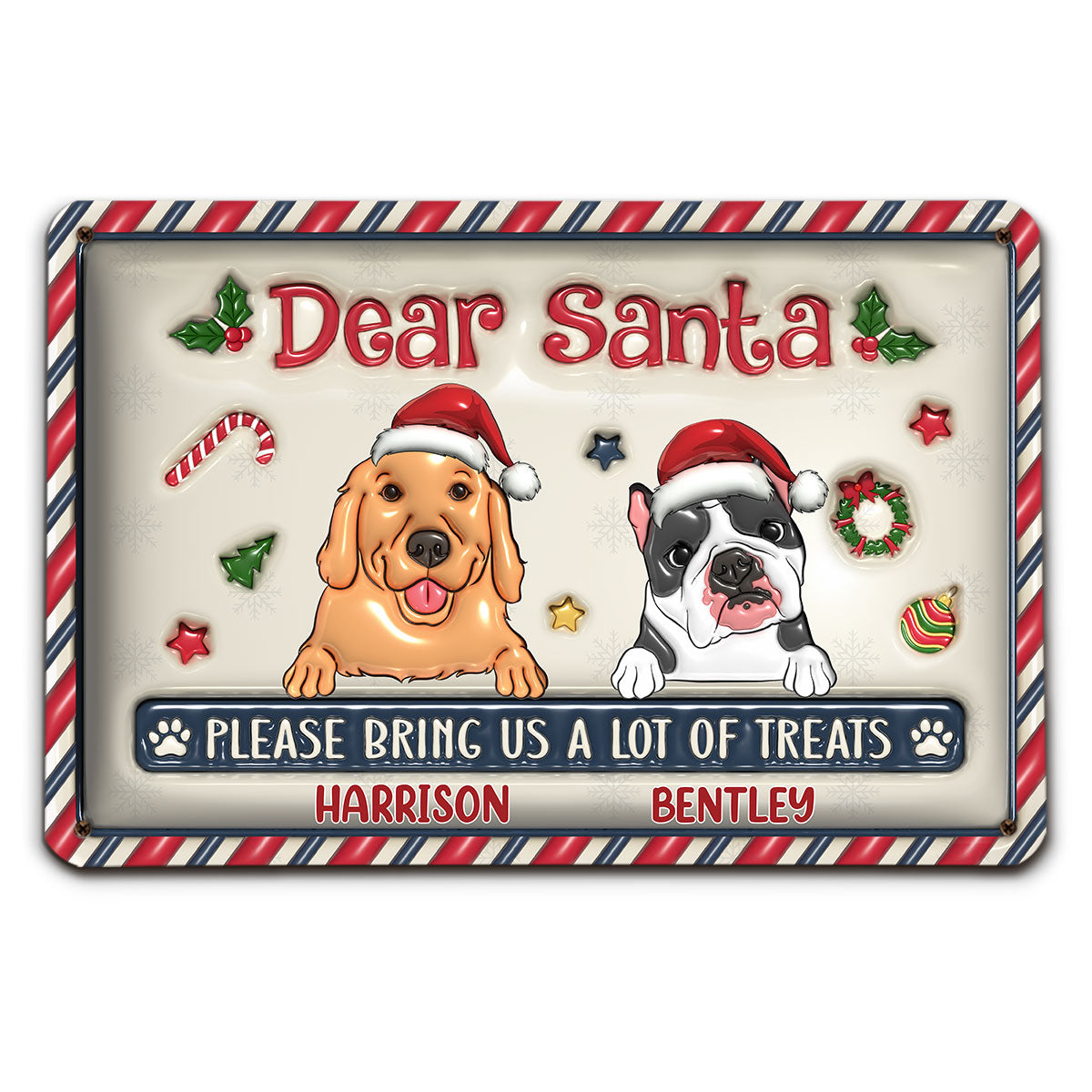 Personalized Custom 3D Inflated Effect Metal Sign - Bring a Lot of Treats for Your Home or Office
