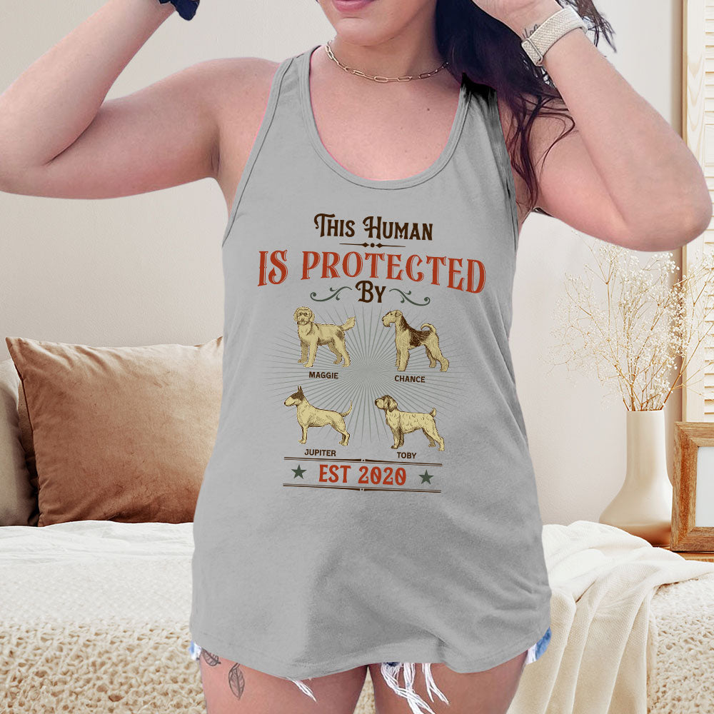 This Human Vintage - Personalized Custom Summer Women's Racerback Tank for Dog Lovers