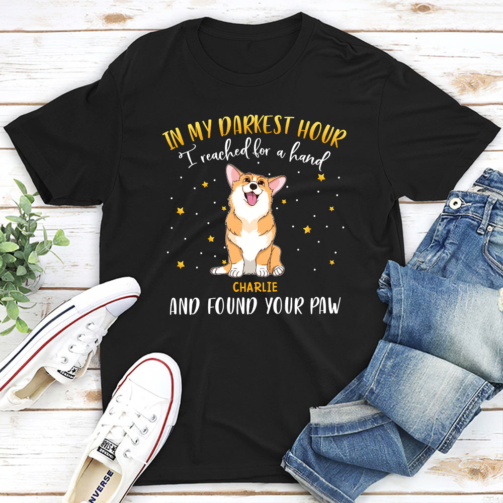 Reach For A Paw - Personalized Custom Unisex 5.3 oz T-shirt for Pet Lovers