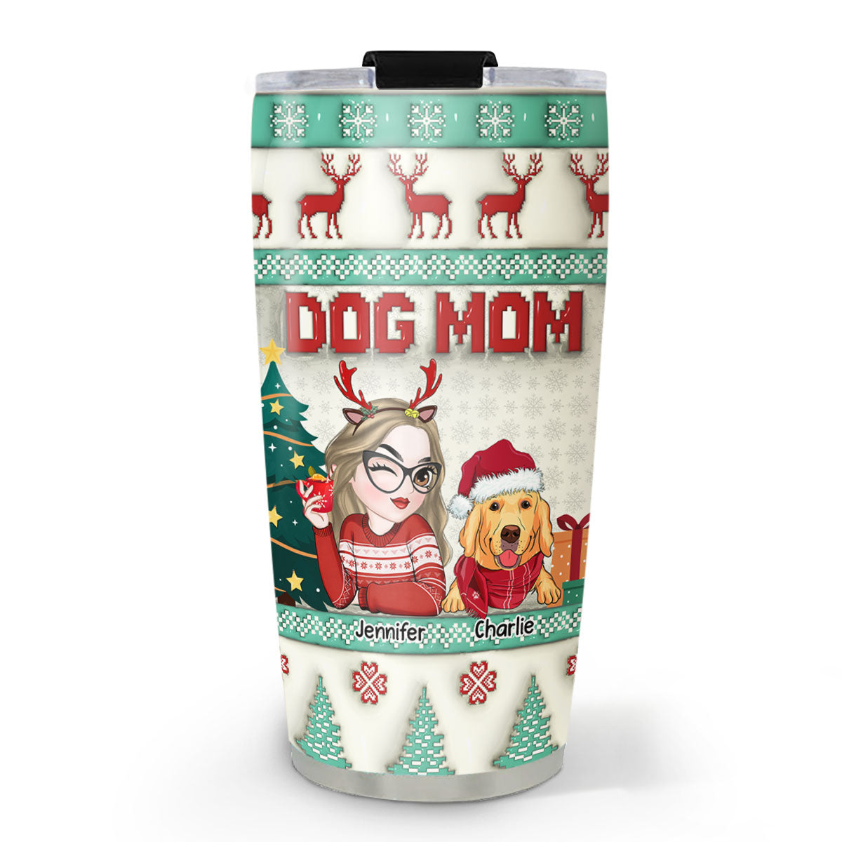 Special Dog Mom - Personalized Custom 3D Inflated Effect 20oz Stainless Steel Tumbler for All Occasions