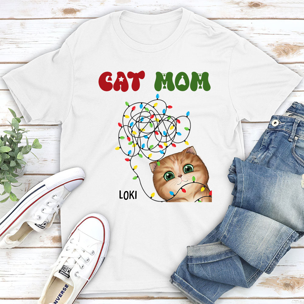 Christmas Light - Personalized Custom Unisex 5.3 oz T-shirt for Pet Lovers