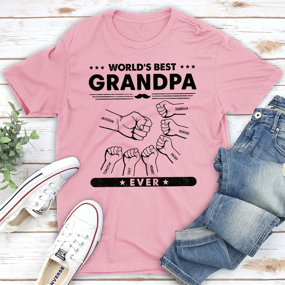 Customizable Grandpa Title Personalized Premium Men's T-shirt - Ideal Gift for Pet Lovers