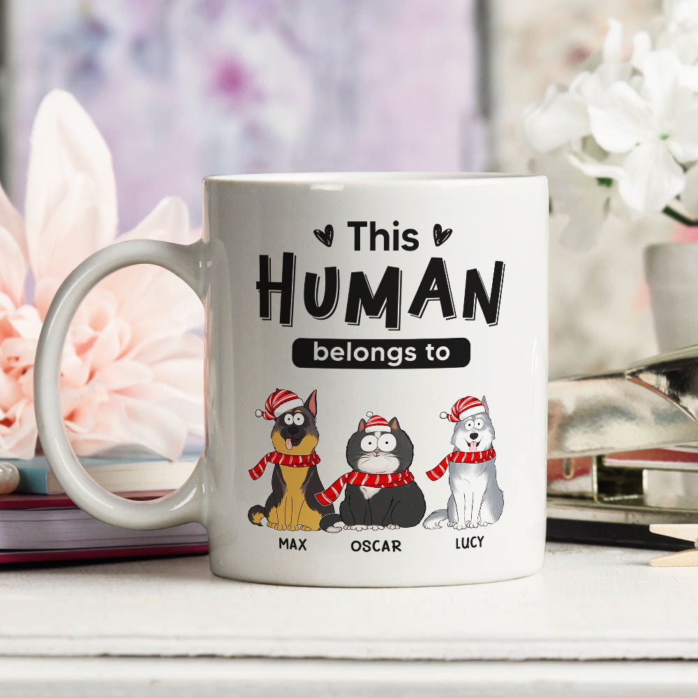 Belongs To Pets Christmas - Exclusive Personalized Custom Coffee Mug for Pet Lovers