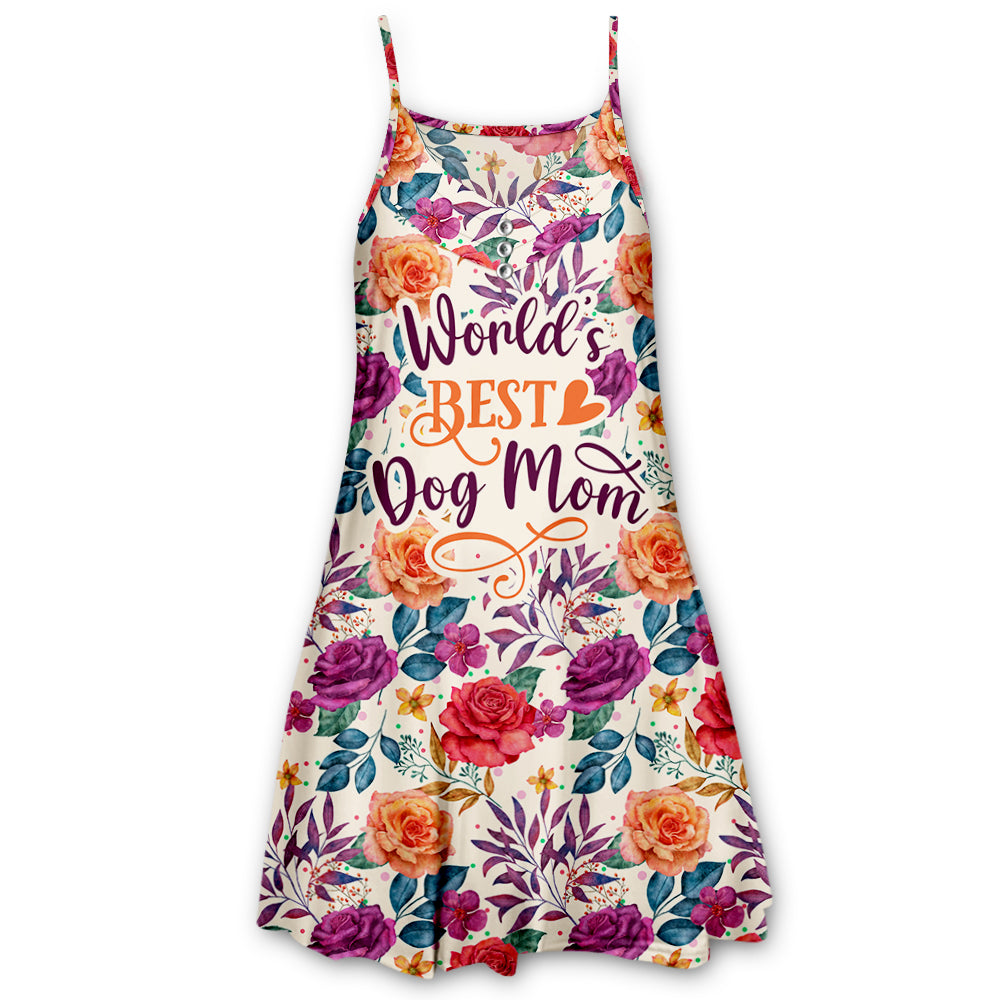 Exquisite Roses Pattern World 2 - Adjustable Strap Knee - Length Dress for Pet Lovers