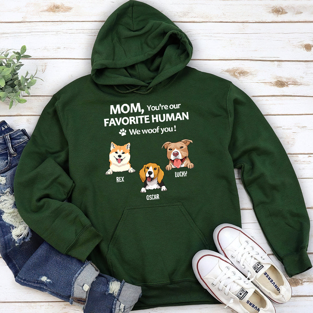 Personalized Custom 'Dogs Favorite Human' Unisex 8.0 oz Hoodie