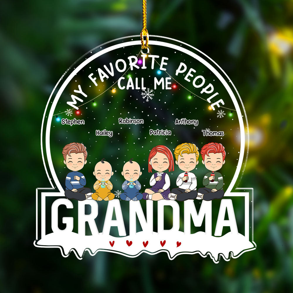 My Favorite People - Unique Personalized Custom Acrylic Christmas Ornament