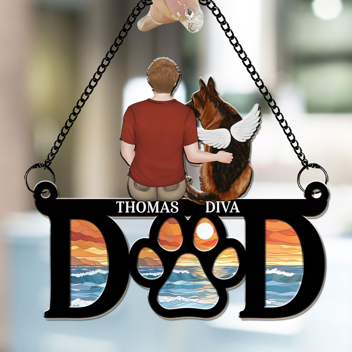 I Am Here For You - Personalized Custom Wooden Acrylic Suncatcher in 6-inch and 8-inch Sizes