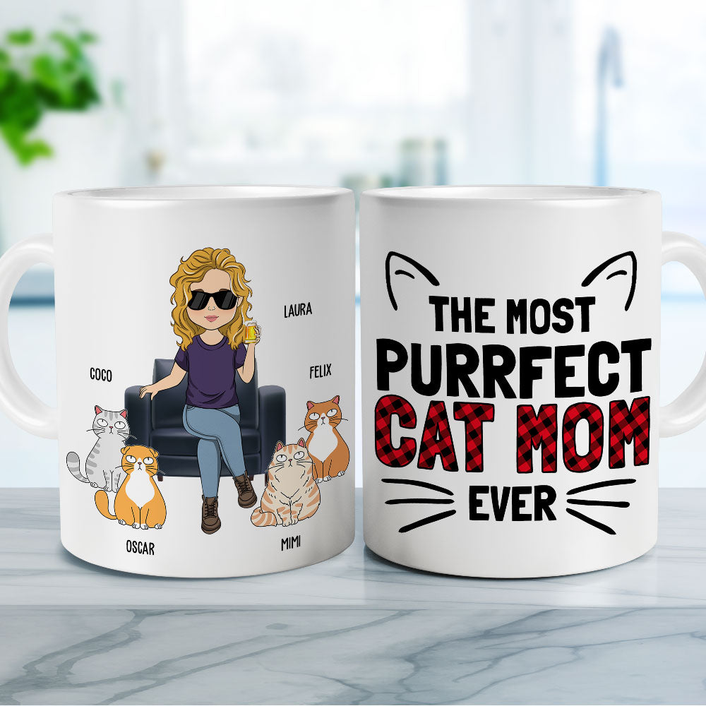 The Most Purrfect Custom - Personalized Cat Lover's Coffee Mug