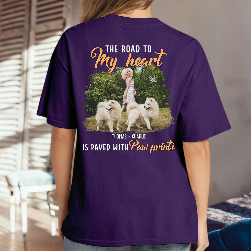 My Paw Prints Personalized Custom Unisex Cotton T-shirt - Ideal Gift for Pet Lovers