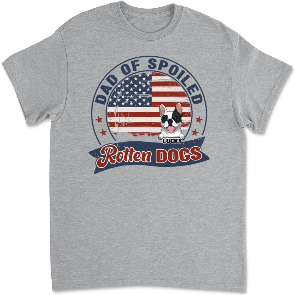 Mom Dad Of Spoiled Rotten Dogs - Customizable Personalized Unisex 5.3 oz T-shirt