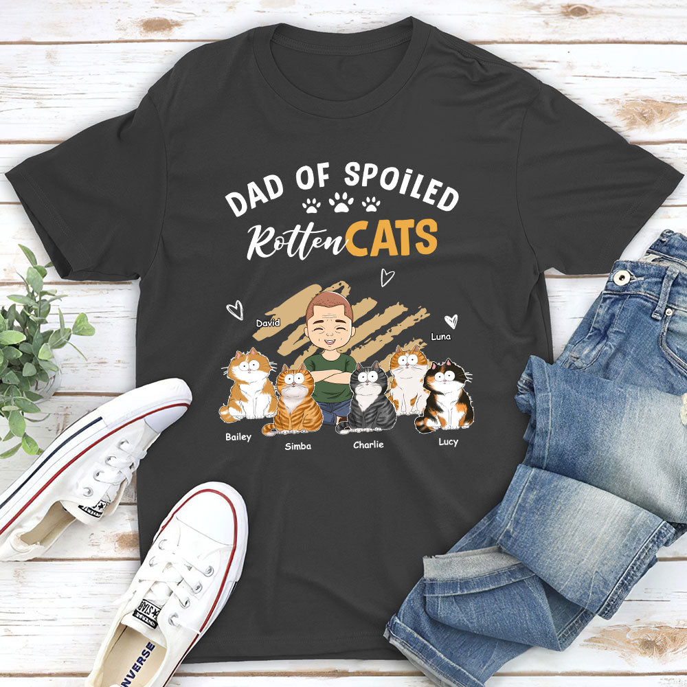 Spoiled Cats Funny - Customizable Unisex Personalized T-shirt for Pet Lovers