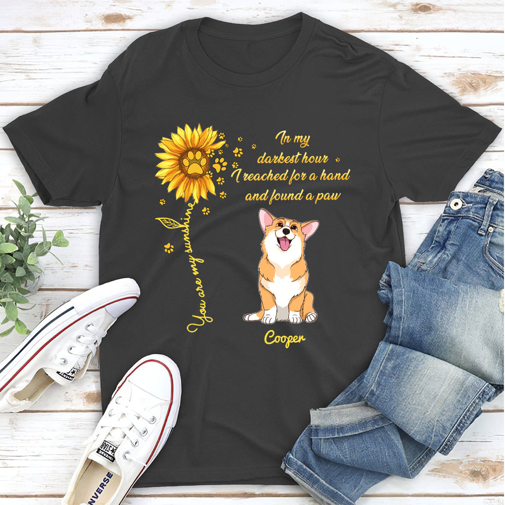 My Dog My Sunshine - Personalized Custom Unisex 5.3 oz T-shirt for Pet Lovers