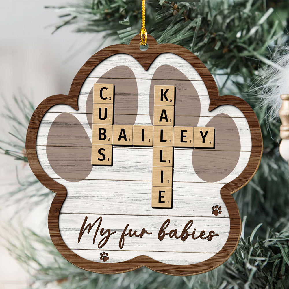 My Pet Is My Happy Place - Exquisite Personalized Custom Wood Christmas Ornament