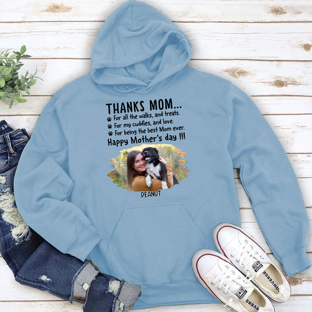 Thanks Mom - Personalized Custom Unisex 8.0 oz Hoodie for Pet Lovers
