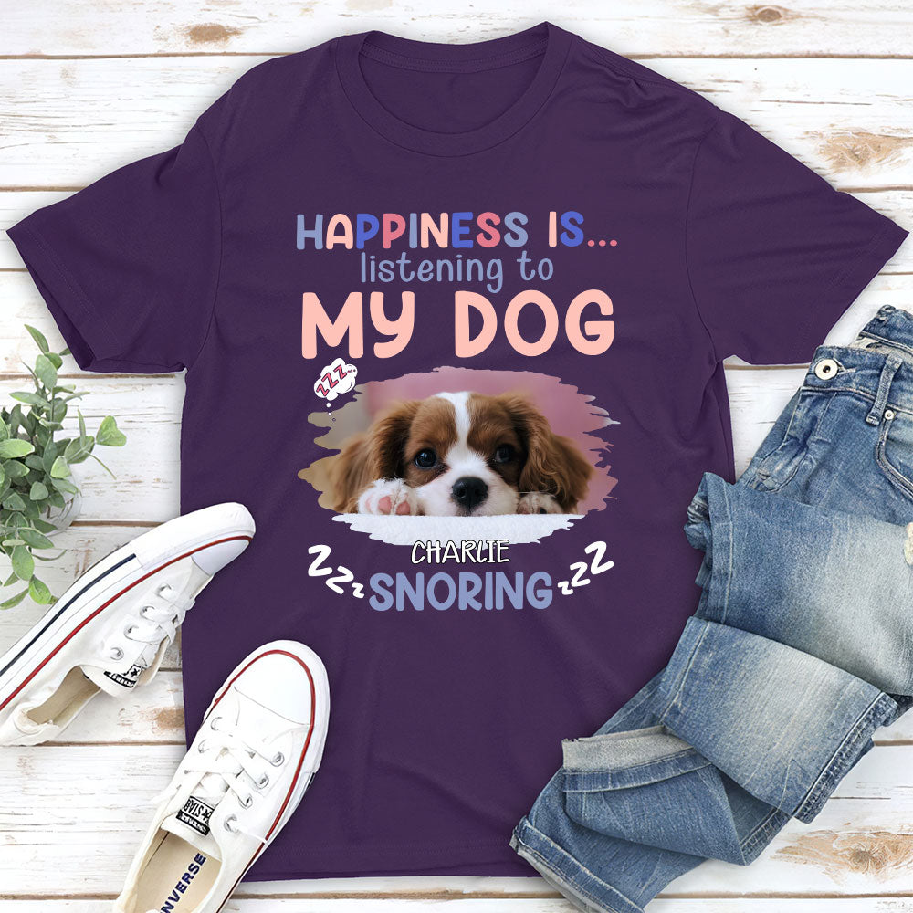 Unique Listening To Dog Snoring Personalized Custom Premium Men's T-shirt