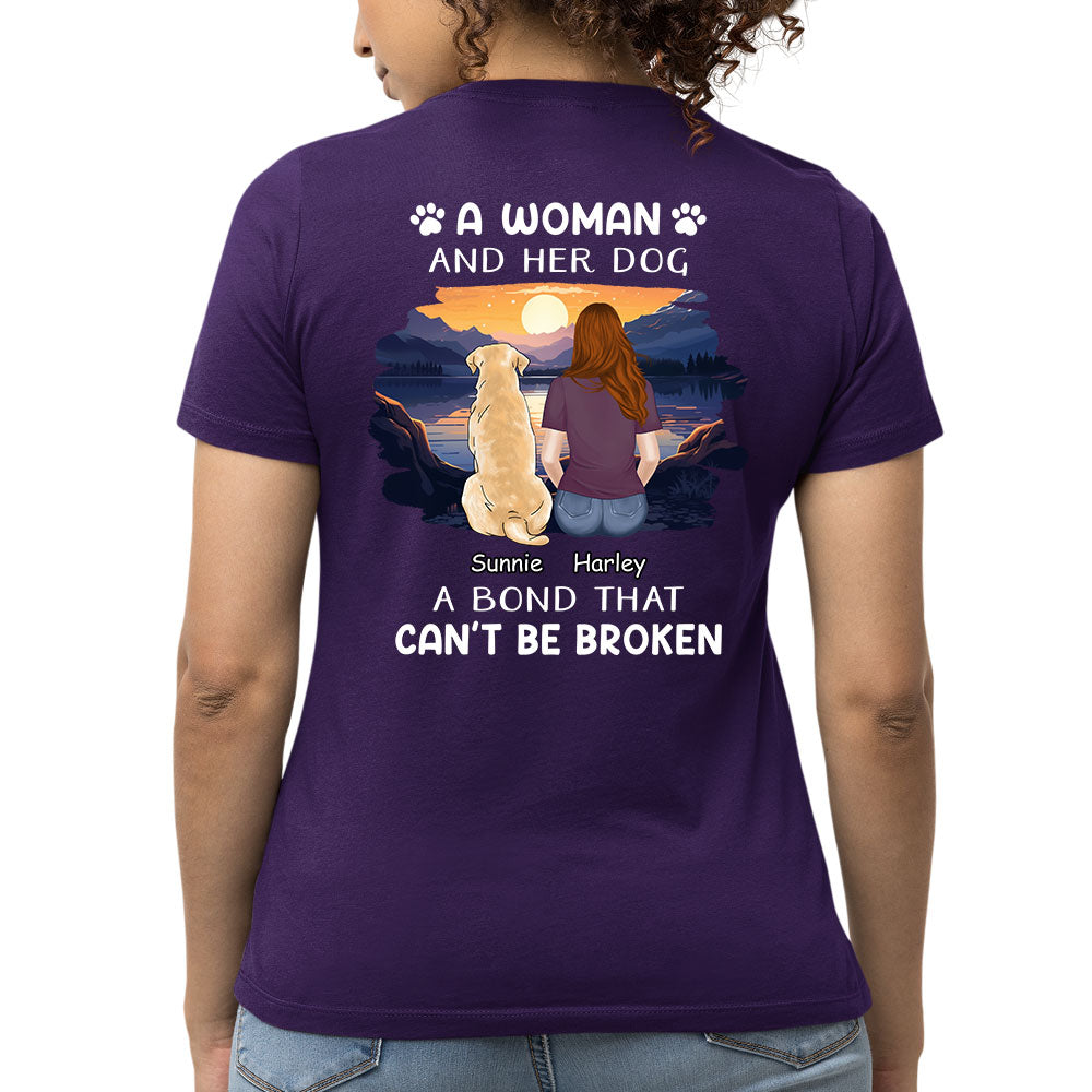 Personalized Custom Women's T-shirt - Woman With Pets, Ideal Gift for Pet Lovers