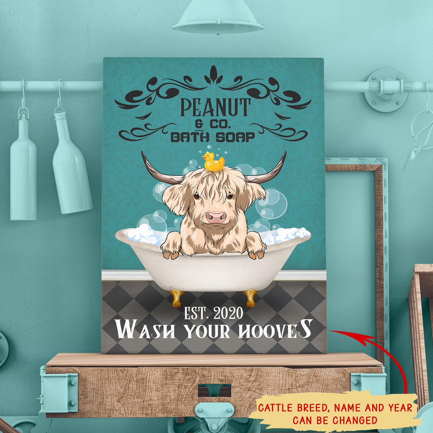 Moo Bath Soap Co. - Exquisite Personalized Custom Canvas for Pet Lovers