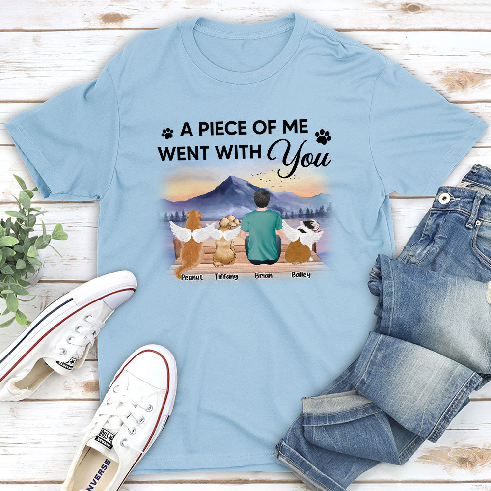 A Piece Of Me - Personalized Custom Unisex 5.3 oz Memorial T-shirt for Pet Lovers