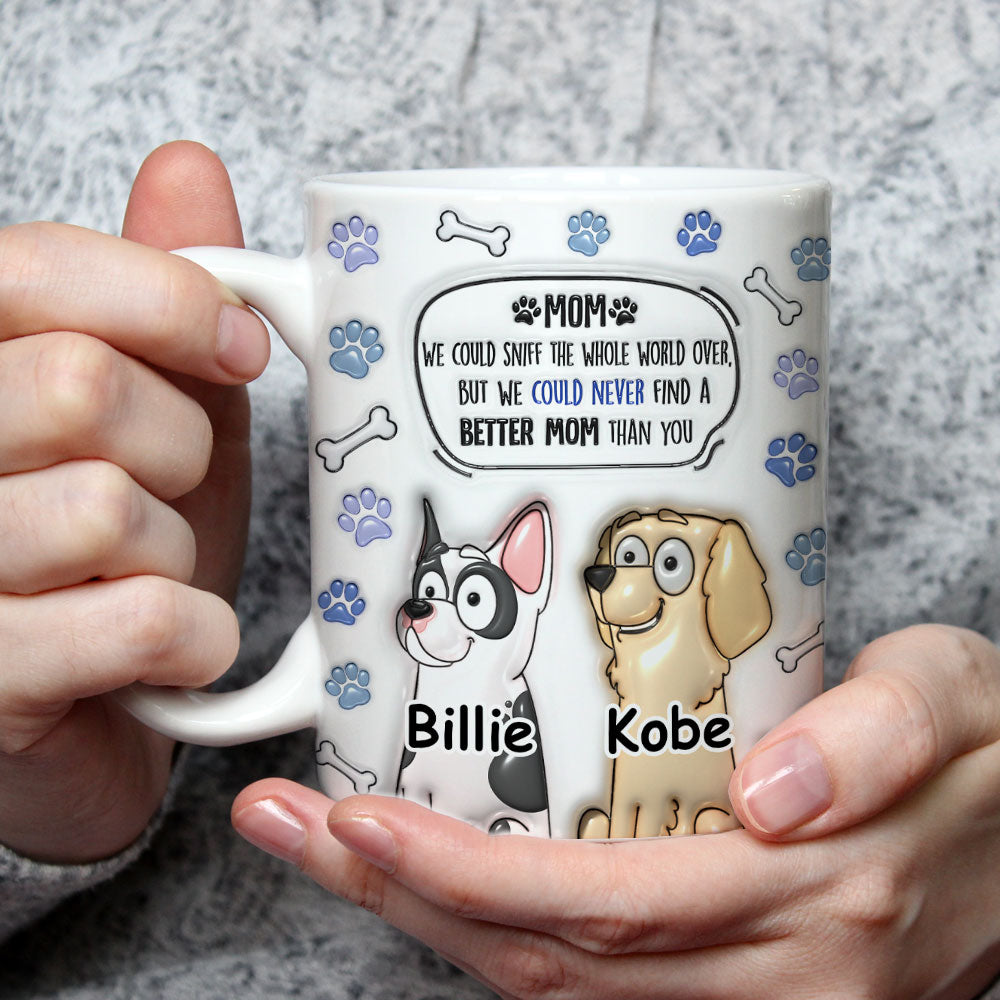 Exquisite Personalized Custom 3D Inflated Effect Ceramic Mug - Ideal for Mom and Dad