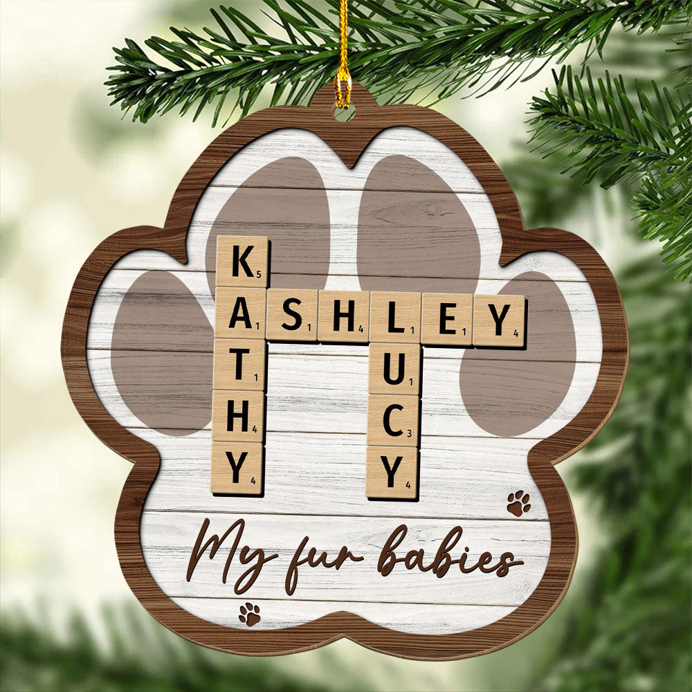 My Pet Is My Happy Place - Exquisite Personalized Custom Wood Christmas Ornament