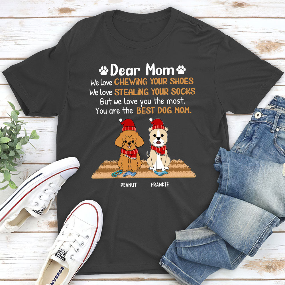 Love You The Most Dad - Personalized Custom Unisex 5.3 oz T-shirt for Pet Lovers