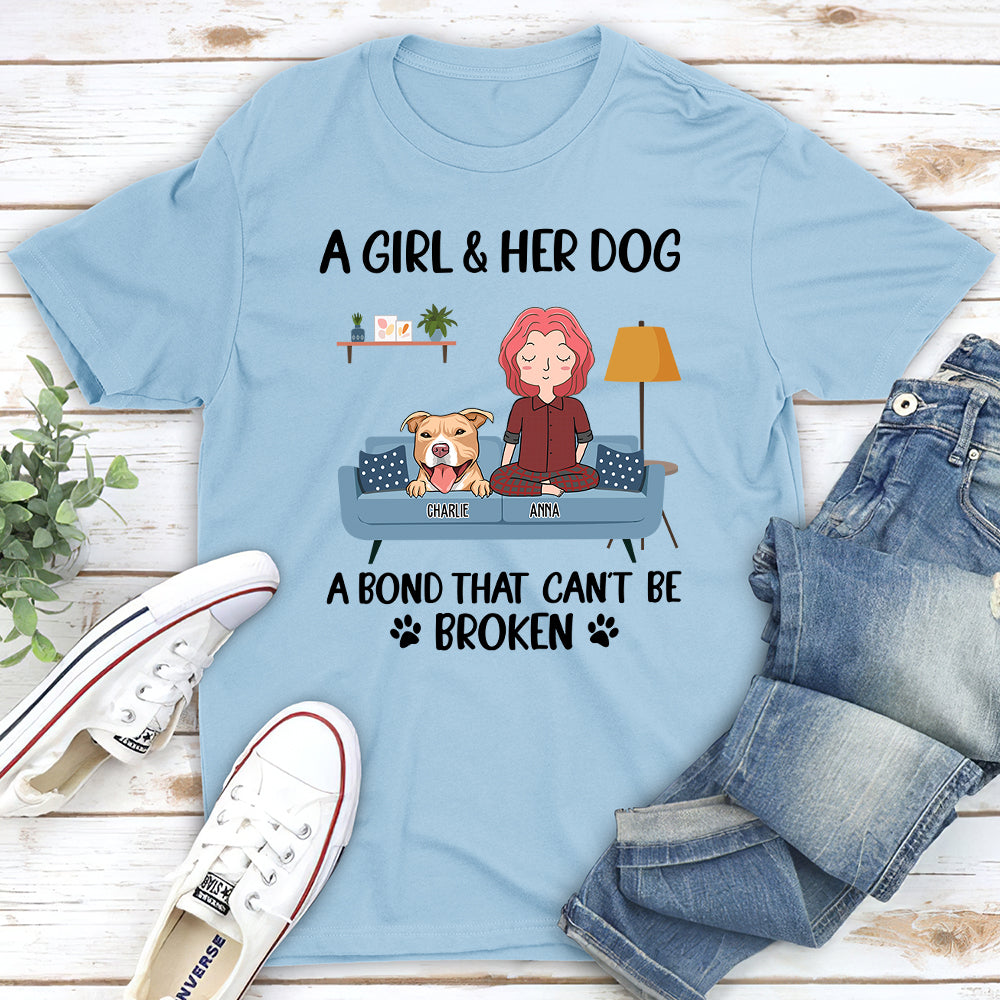 Personalized Custom Unisex 'A Girl And Her Dog' T-Shirt - Ideal Gift for Pet Lovers