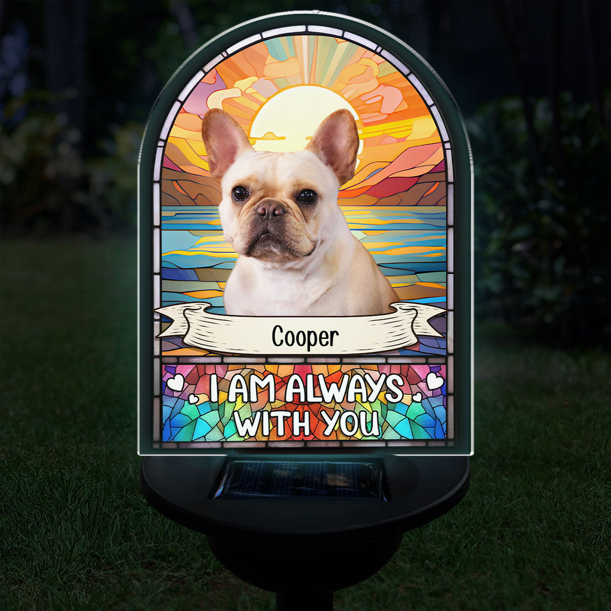 I am Always With You - Personalized Custom Acrylic Solar Light for Memorials