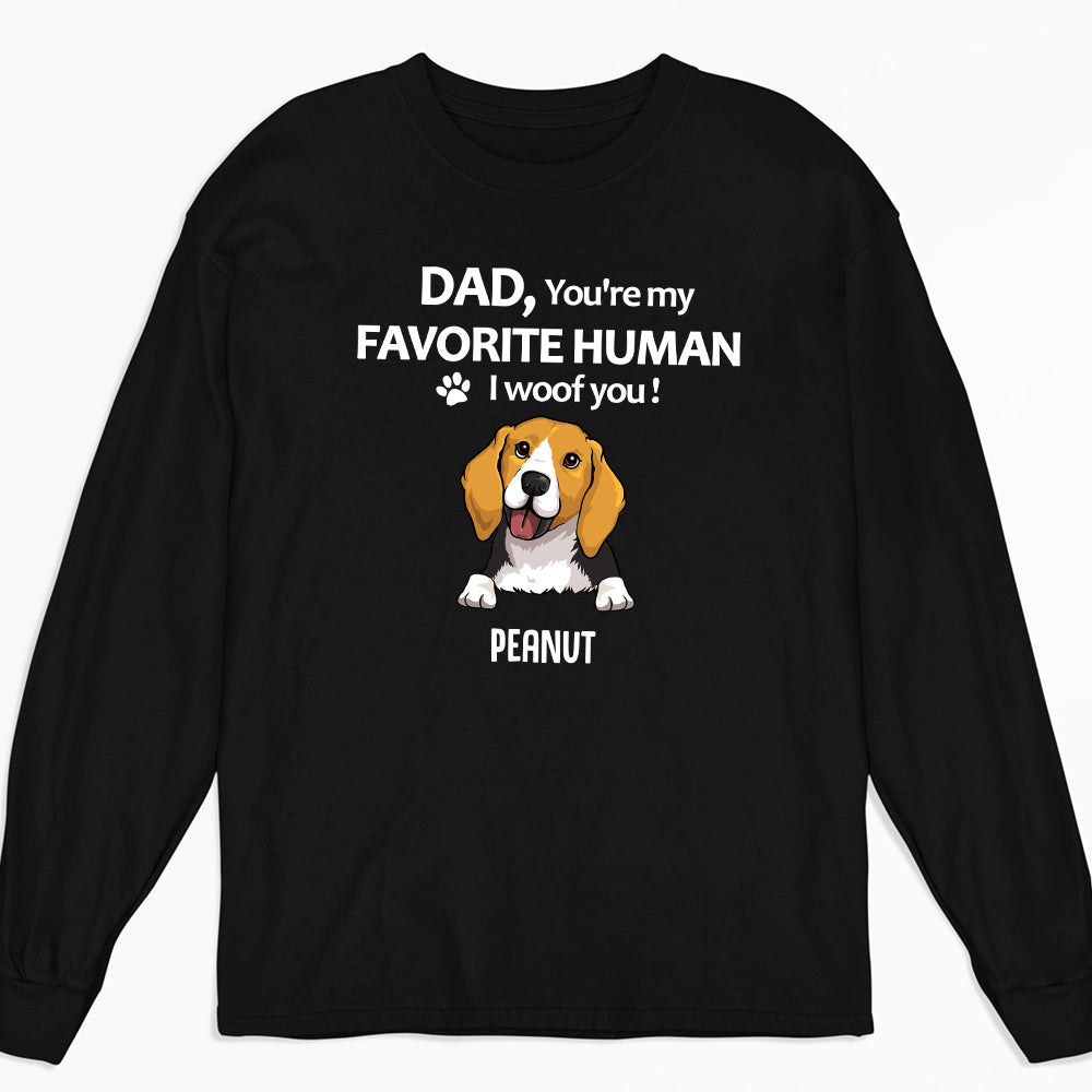 Dogs' Favorite Human - Premium Personalized Custom Long Sleeve Unisex T-shirt
