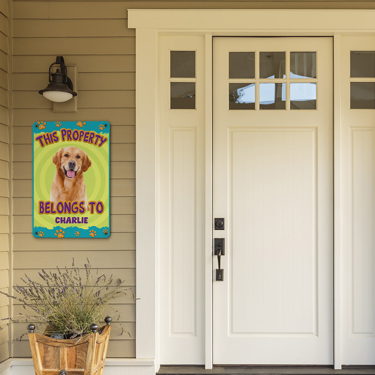 This Human Belongs To Us Personalized Custom Metal Cartoon Photo Sign - Rusty Steel Style for Home & Office