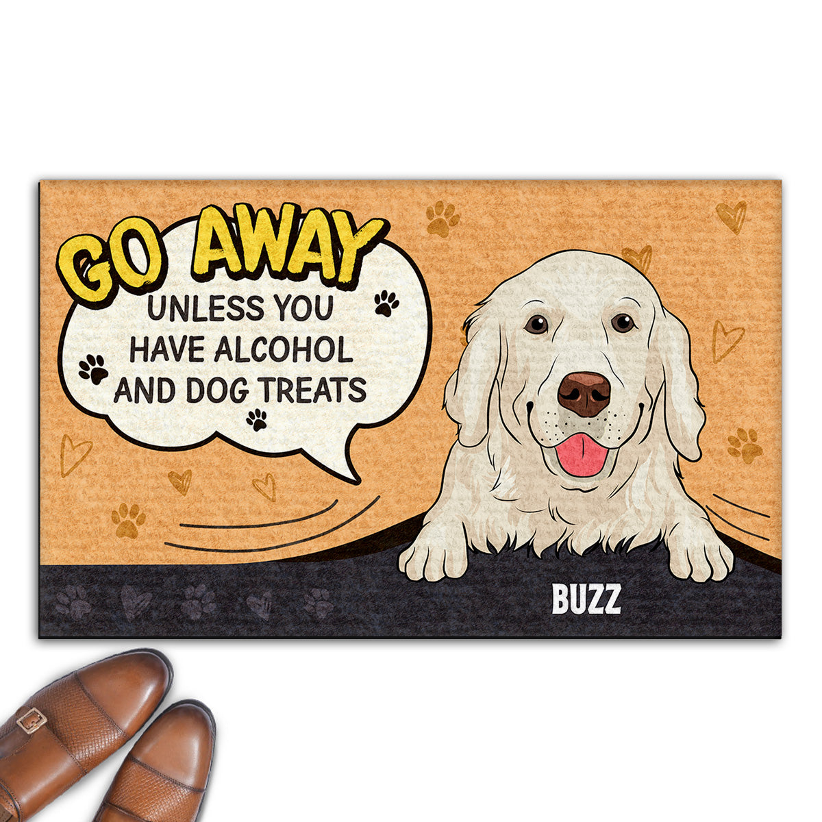 Personalized Custom 'Go Away Unless You' Doormat for Pet Lovers