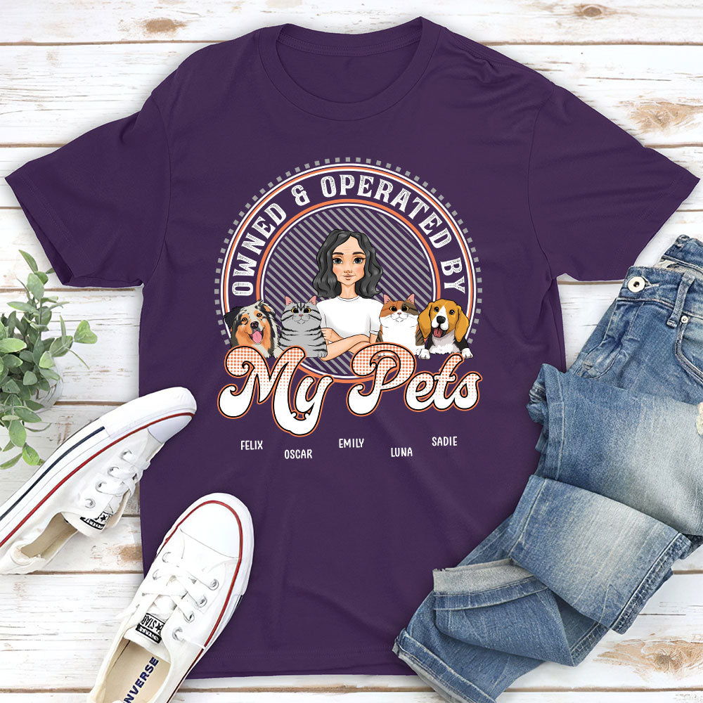 Unique Personalized Custom Unisex T-shirt for Pet Lovers - Owned And Operated