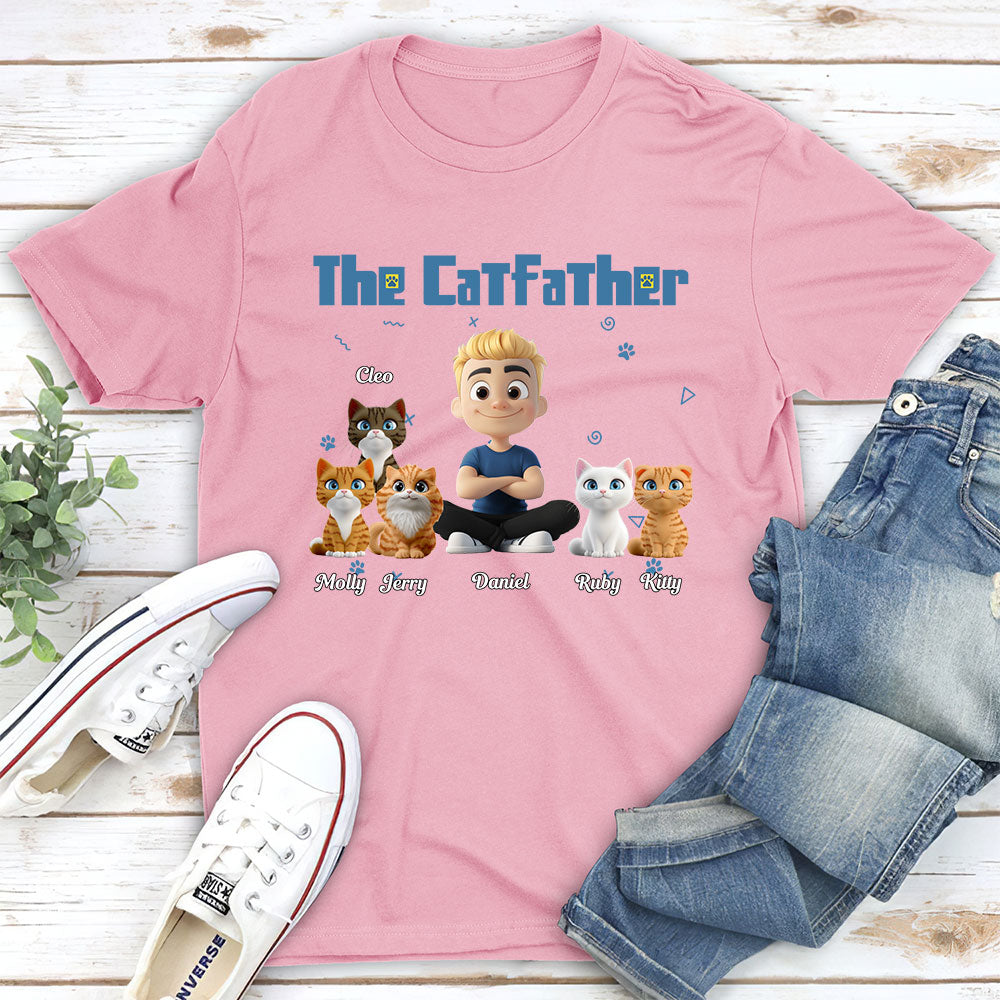 I Am The Catfather - Personalized Custom Unisex 5.3 oz T-Shirt for Pet Lovers