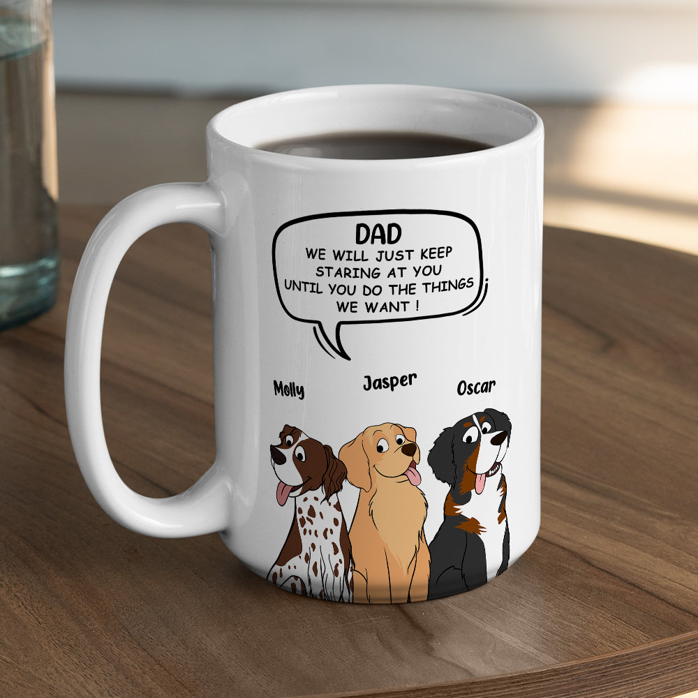 Staring At You - Personalized Custom 11oz White Ceramic Coffee Mug for Pet Lovers