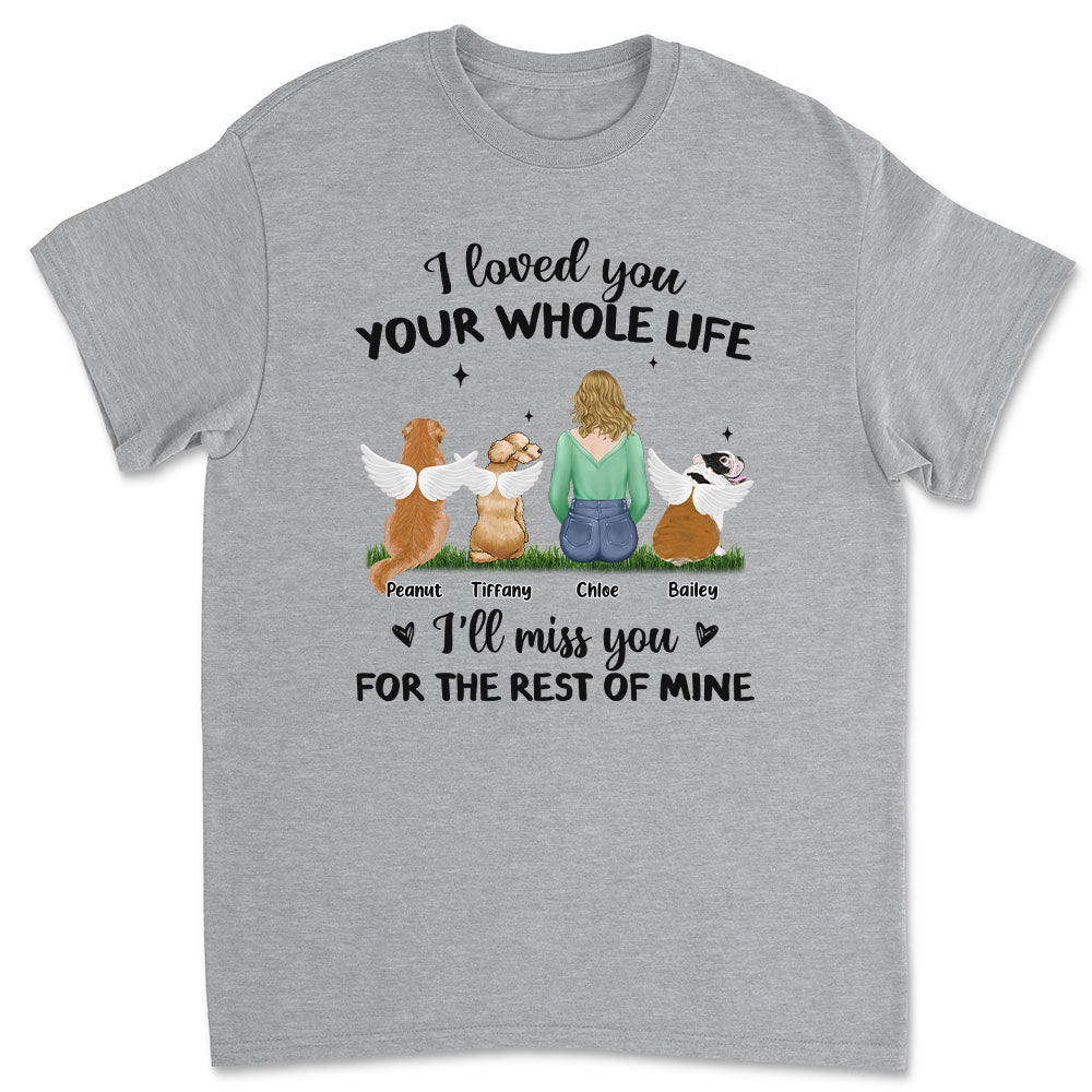 The Rest Of Mine - Personalized Custom Premium Men's 4.2 oz Memorial T-shirt for Pet Lovers