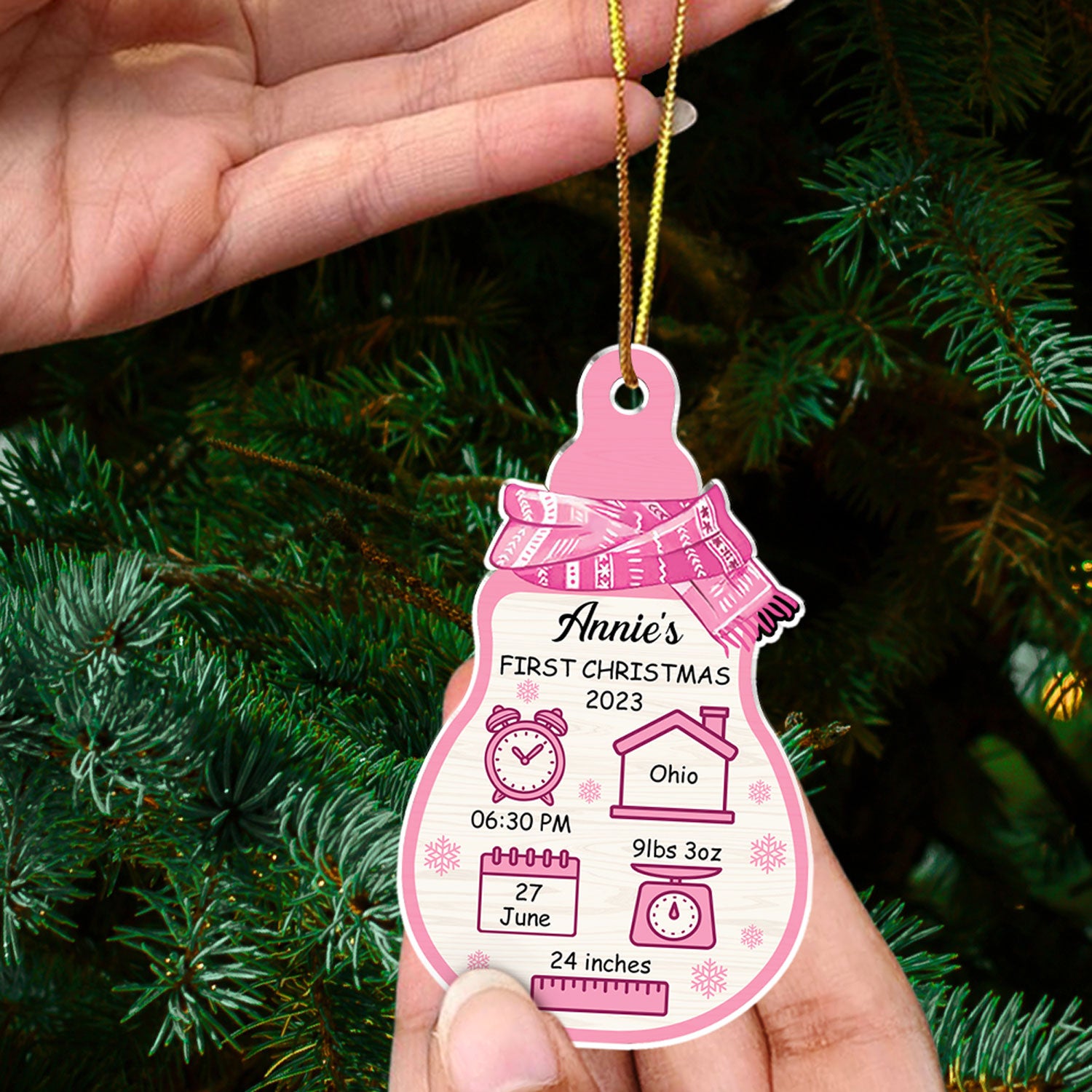 Baby's First Christmas - Personalized Custom Acrylic Ornament for Unforgettable Memories