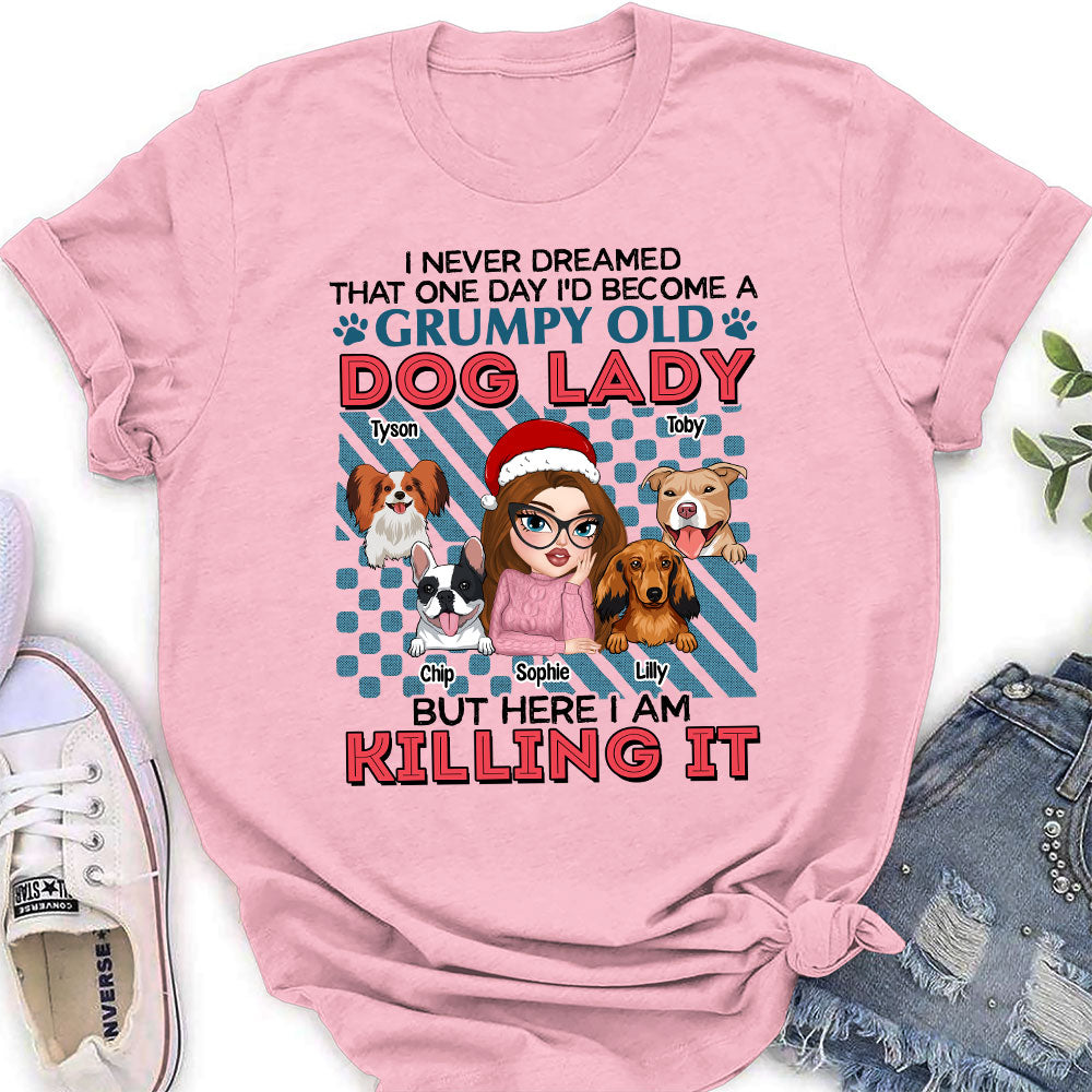 Grumpy Old Dog Lady - Exclusive Personalized Custom Women's T-shirt for Pet Lovers